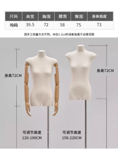 服装 扁身平胸模特道具女半身女装 橱窗人偶假人台全身展示架 店韩版