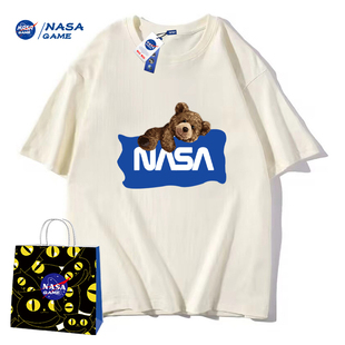 NASA t恤男女潮牌上衣情侣装 2024纯棉短袖 GAME官网联名直播新品