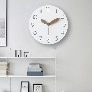 北欧现代简约创意挂钟客厅时尚 家用钟表静音时钟挂墙免打孔石英钟