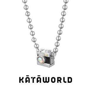 情侣设计 男士 KataWorld磁吸照相机项链男女嘻哈小众高级感潮流款