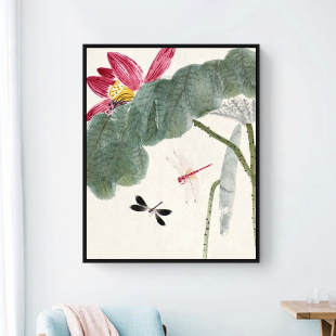 饰客厅卧室手工绘涂鸦世界名画 数字油画DIY植物花卉国画齐白石装