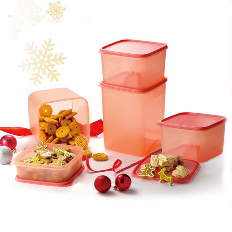 保鲜盒食品级干货储藏盒大容量杂粮储物盒防潮厨房塑料收纳盒套装