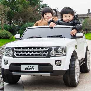 路虎儿童车电动双座可坐双人玩具汽车宝宝婴儿小孩子遥控电瓶 正品
