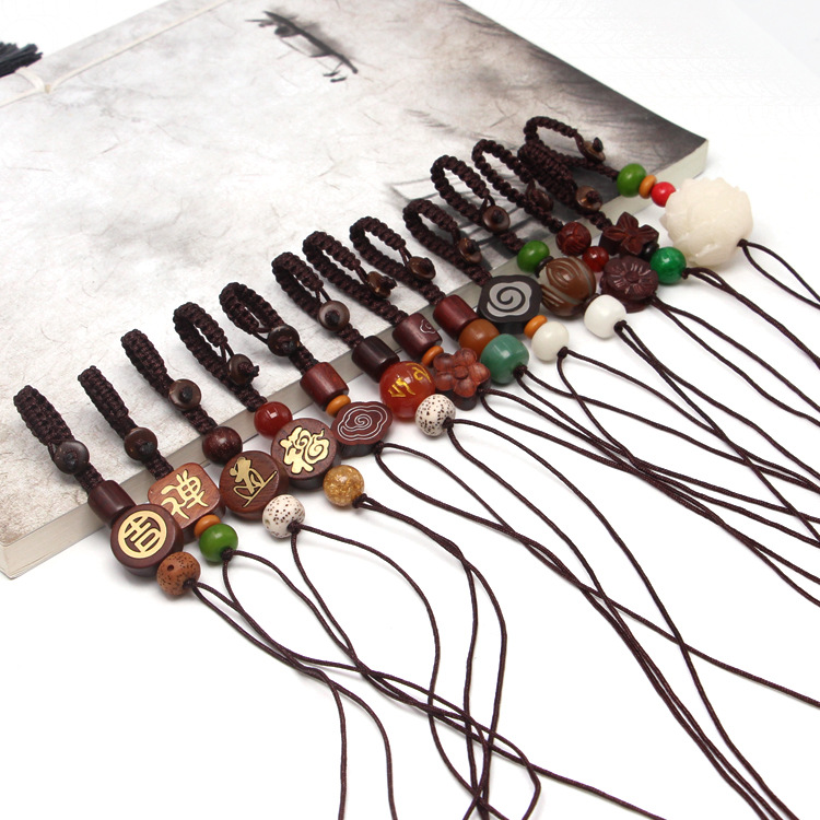 DIY材料配饰件手工编织汽车钥匙扣挂绳子半成品创意男女吊坠葫芦