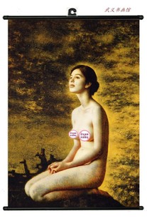 世界名画 人体艺术油画性感美女裸画海报洗浴会所装 饰画YH360