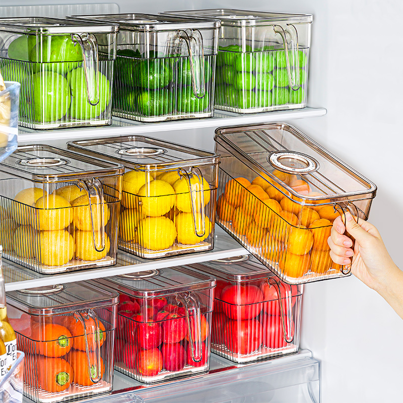 日本冰箱收纳盒食品级密封保鲜冷冻专用厨房水果蔬菜鸡蛋储物盒