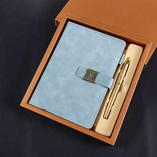 中性笔笔盒 可印logo企业活动礼品套装 商务a5笔记本金属签字笔套装