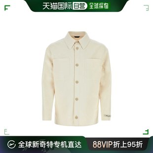 香港直邮Fendi 米白色棉混纺衬衫 男士 FW1307AR9A 芬迪