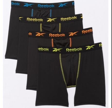 短裤 Reebok 4条装 锐步男运动裤 弹力吸湿排汗舒适透气正品 内裤