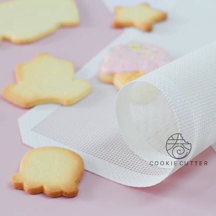 糖霜烘焙工具 饼干平整垫 镂空网格饼干烤垫 食品级硅胶垫 包邮