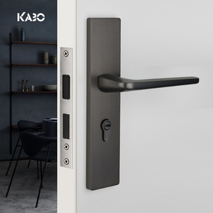 德国KABO磁吸门锁室内简约卧室静音房门锁北欧卫生间现代实木门锁