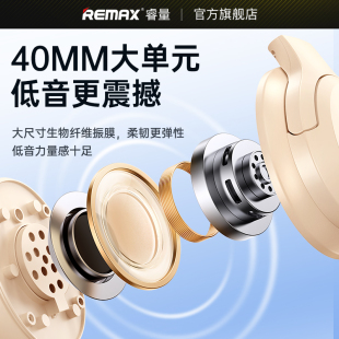 remax睿量蓝牙耳机头戴式 无线主动降噪ANC运动游戏有线超长续航